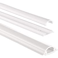 Hama - Canal de Cables Semicircular- Hasta 2 cables- Blanco- 100 x 3.5 x 0.9 cm